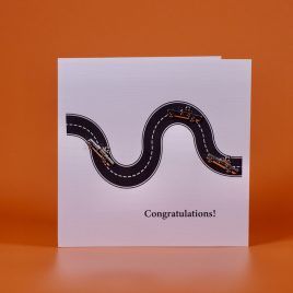 Car charms birthday card personalised
