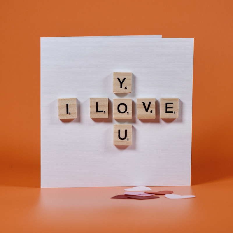 I Love You scrabble birthday card I Love You scrabble birthday card