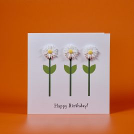 white daisy birthday card