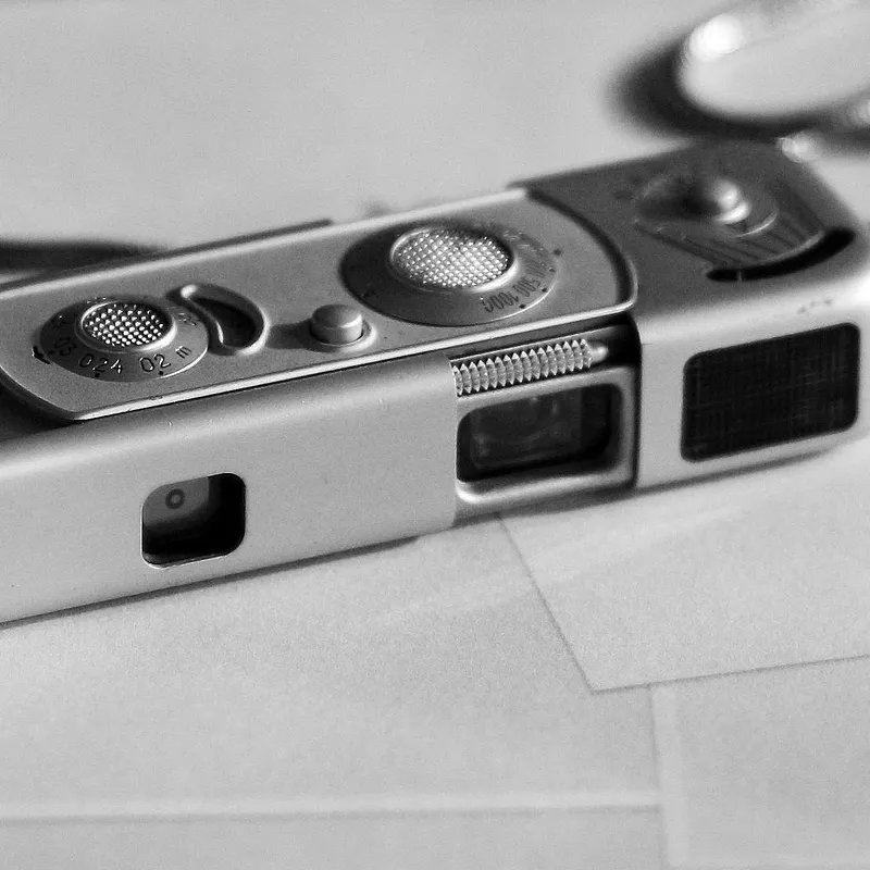 Classic spy camera used by British spies and intelligence officers, such as MI5 or MI6.